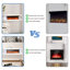 3-Sided Wall Mounted Electric Fireplace with Floating Mantel, Adjustable Remote Control-144932619-164550673