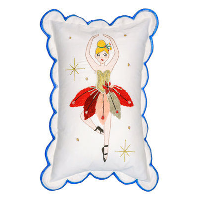 Vibhsa Ballerina Christmas Pillow 14x20