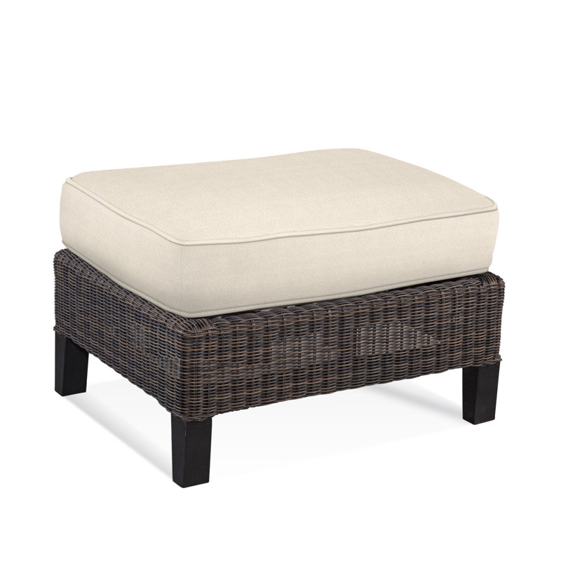 Repose-pieds avec coussin Tangier, Chenille blanche; 6301-94