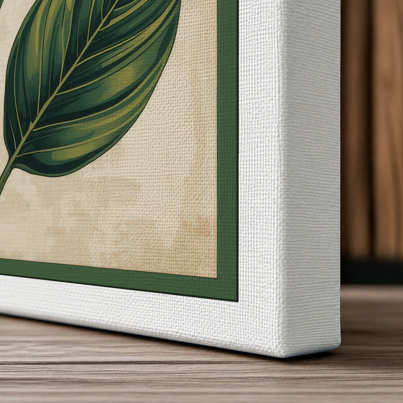 Study Botanical - Wrapped Canvas, 30x20 - 76.2 x 50.8 cm, White Border