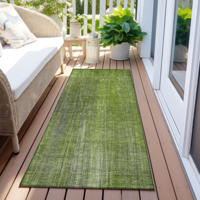 Kinslee Washable Striped Indoor / Outdoor Rug