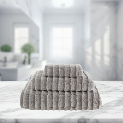 Subway Tile 3 Piece Turkish Cotton Towel Set