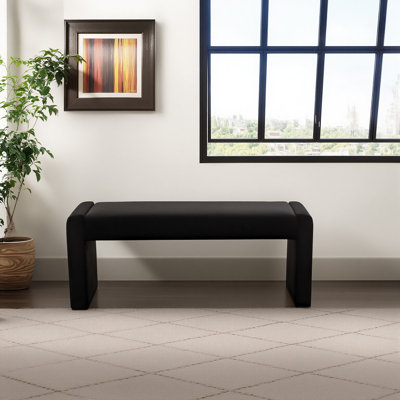 Velvet Entryway Bench End Of Bed Bench Upholstered Modern Window Bench Comfy Ottoman For Dining Room/Bedroom/Living Room/Hallway/Indoor by Mercer41