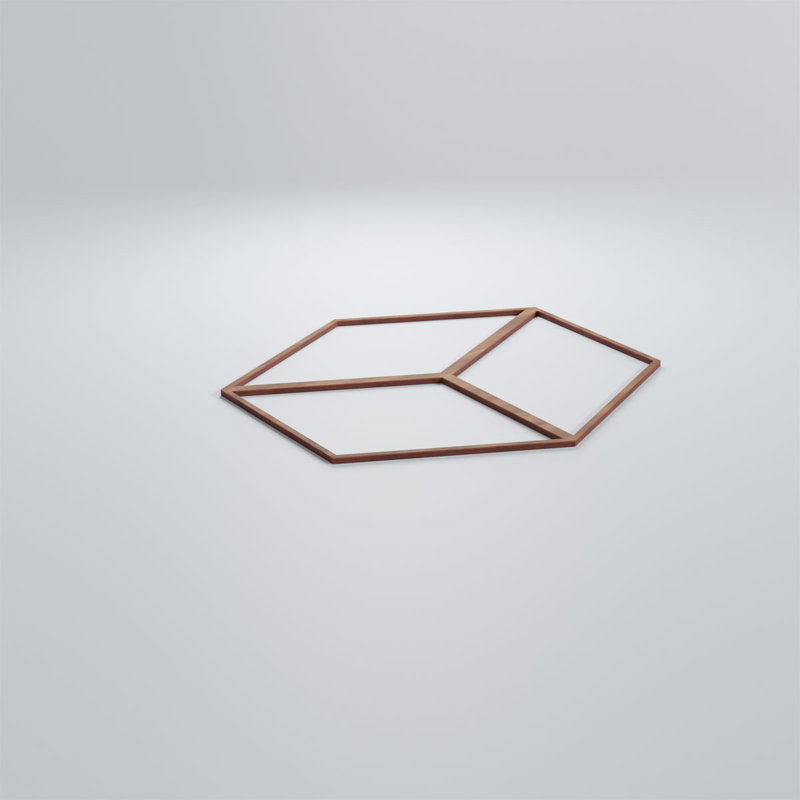 Panneaux muraux décoratifs en bois Pueblo, H 15 3/8 po x l 15 3/8 po x P 3/8 po, Noyer