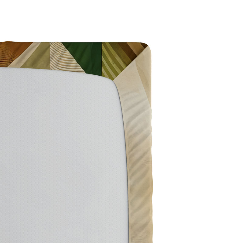 Drap-housse Ambesonne Monstera_ Nature boho scandinave_Fougère vert sépia et cacao, Drap-housse grand