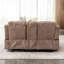 Causeuse inclinable manuelle de 70,9 po avec console de rangement et porte-gobelets: revêtement en polyester confortable-116620128