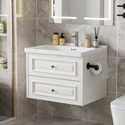 24" Floating Bathroom Vanity With Sink