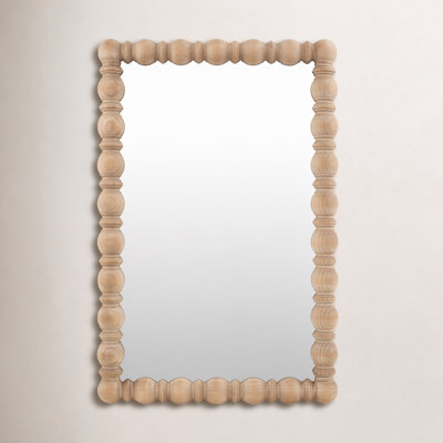 Solid Pine Wood Rectangle Accent Mirror