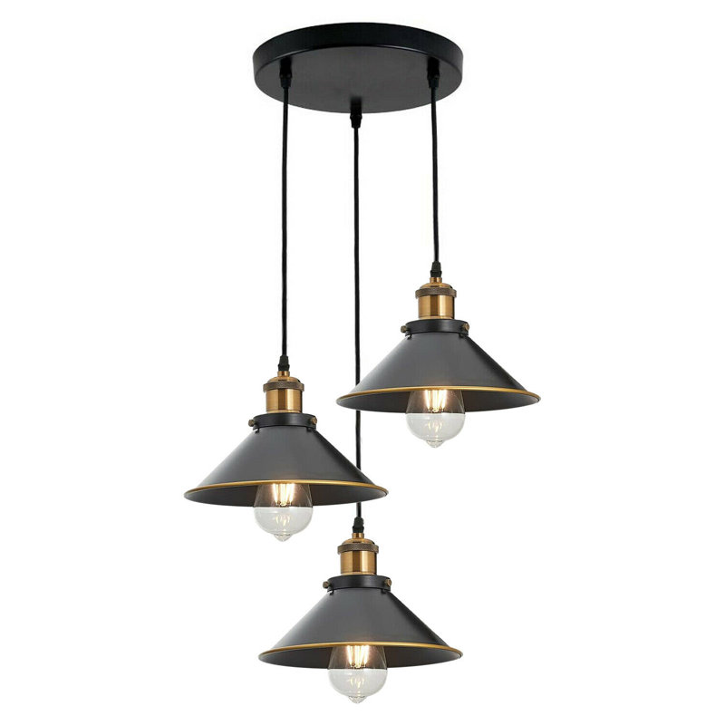 Ocean Village 3 - Light Black Cluster Pendant