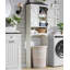 Armoire de rangement Farmhouse au-dessus de la toilette, armoire de salle de bain en bois avec tablette réglable-1812639056