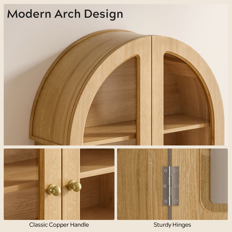 Arch Wall Cabinet, Oak