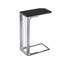 La table de bout en stratifié noir avec structure en métal gris convient aux chambres à coucher, à la base des bureaux et offre amplement d'espace pour les boissons dans les salons