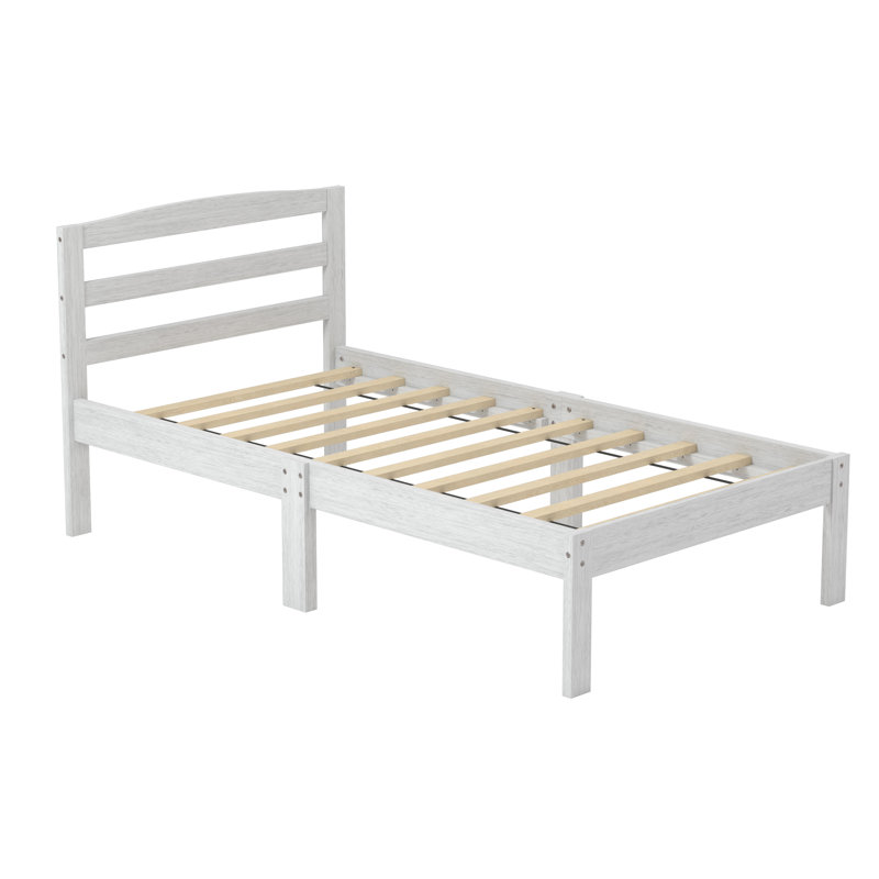 Lit plateforme Dorchester Farmhouse, Blanc brossé
