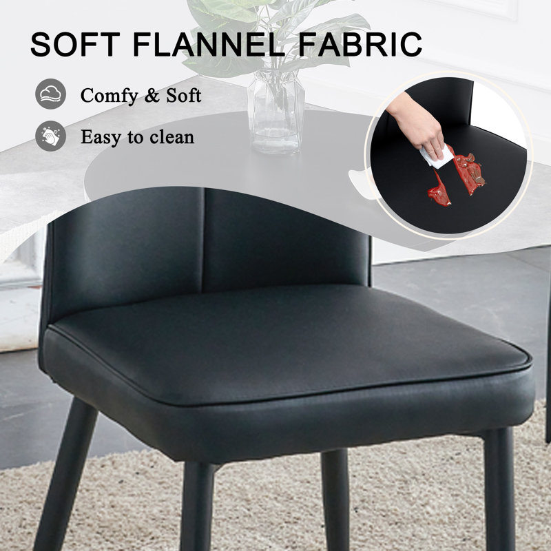 Frisbie Tufted Upholstered Wing Back Parsons Chair for Kitchen and Banquet Hall, Black, Black