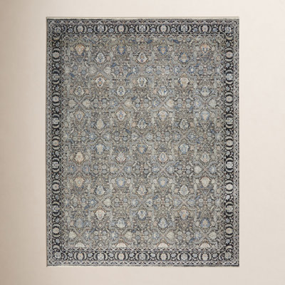 Halle Gray Black Oriental Rug