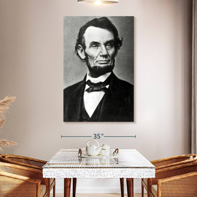 Keiri Monochrome Abraham Lincoln, 51" H x 34" W