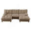 Canapé modulaire en forme de U 107 po avec 2 repose-pieds, canapé-lit modulaire en chenille de 107 po avec coussin en treillis confortable, chambre et appartement-1089013298-1089013296