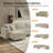Bessette 136" 6-Piece Modern Chenille Storage Sectional Sofa Removable Cover-906426837