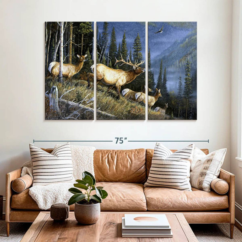 Brampt Eagle Mountain Fauna, 42" H x 65" W