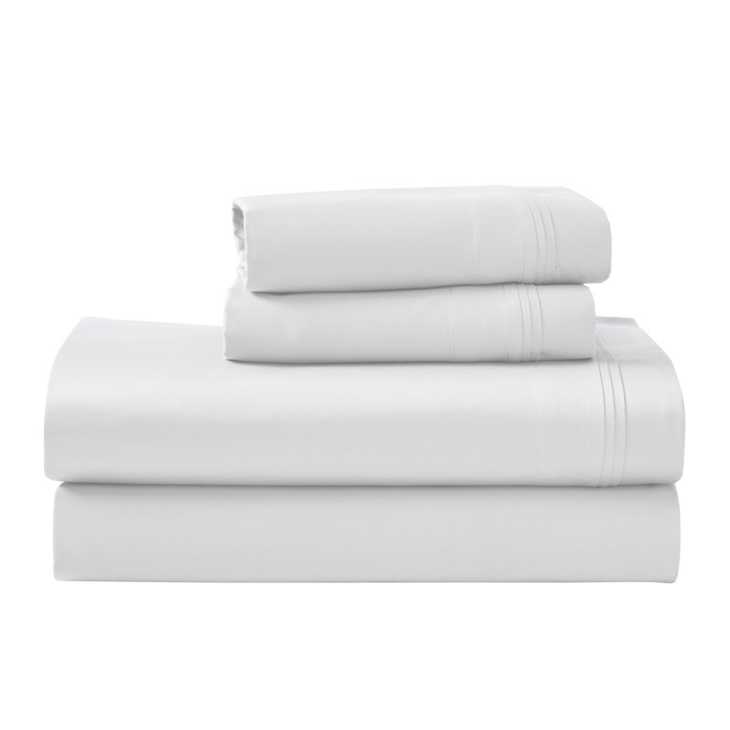 1000 Thread Count 100% Egyptian Cotton Deep Pocket Sheet Set, Platinum, Queen