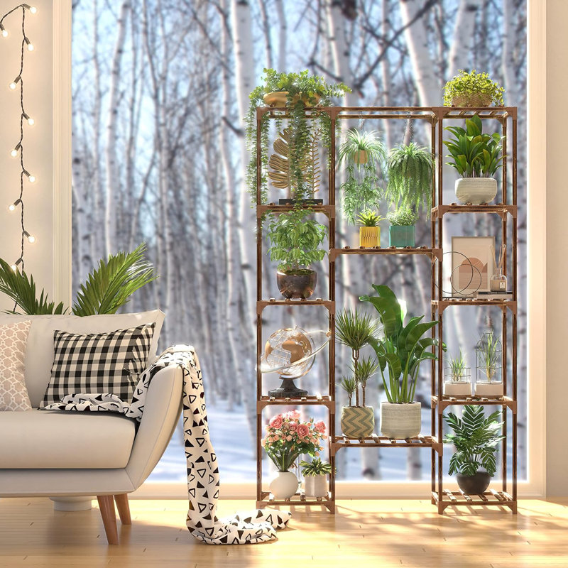 Vikenti Solid Wood Plant Stand 12 Tier