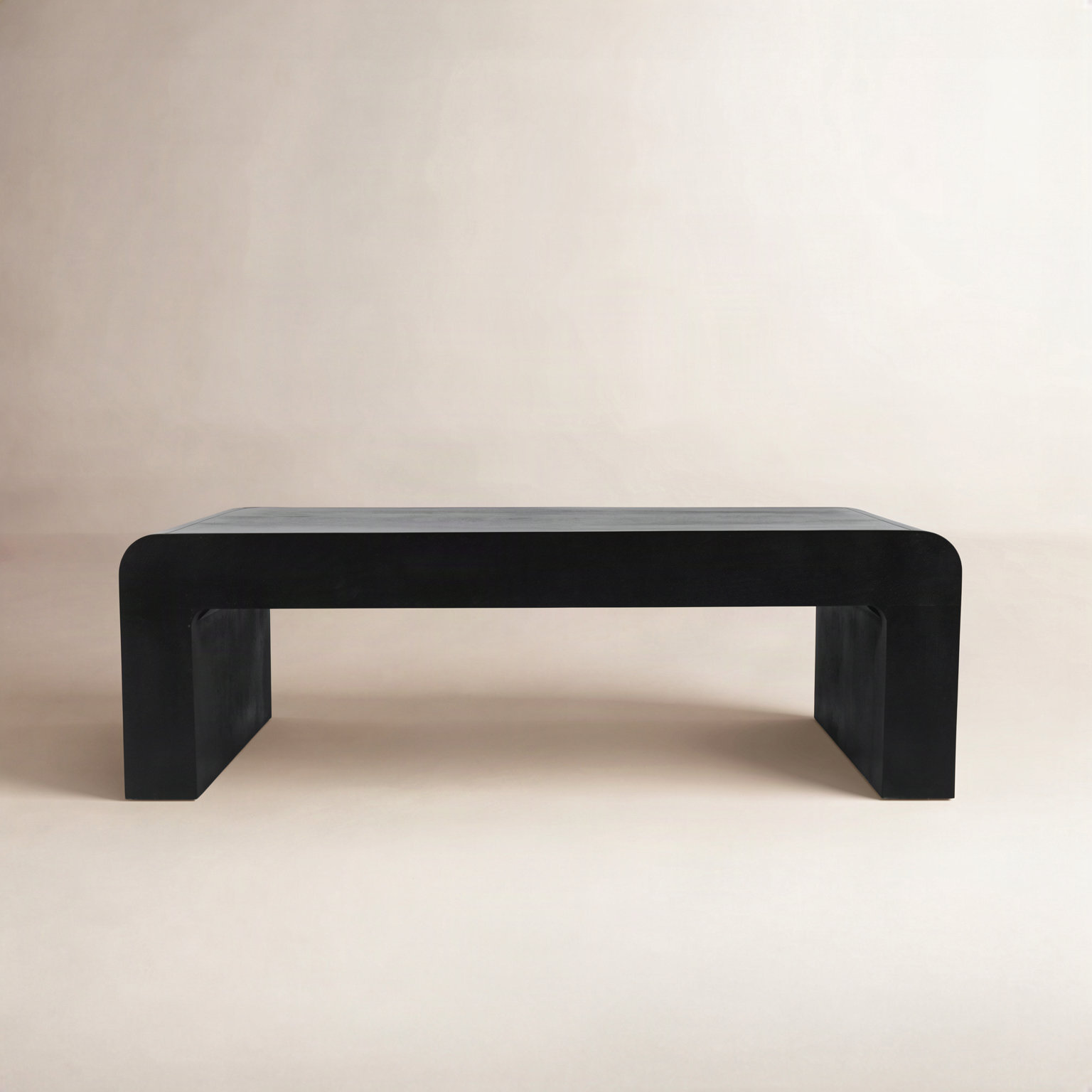 Runi Solid Wood Single Coffee Table, Black