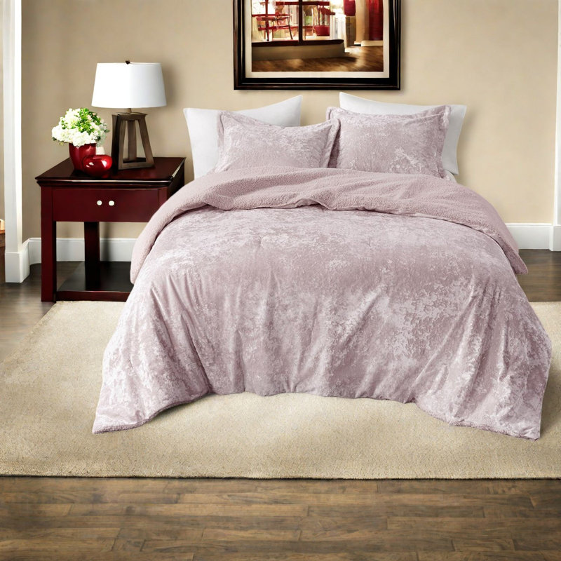 Ensembles de literie en sherpa douillets, velours de polyester grand pour une maison moderne