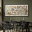 Art floral rétro botanique rétro, impression d'art panoramique horizontal abstrait, décoration de salon-102833149-111696437