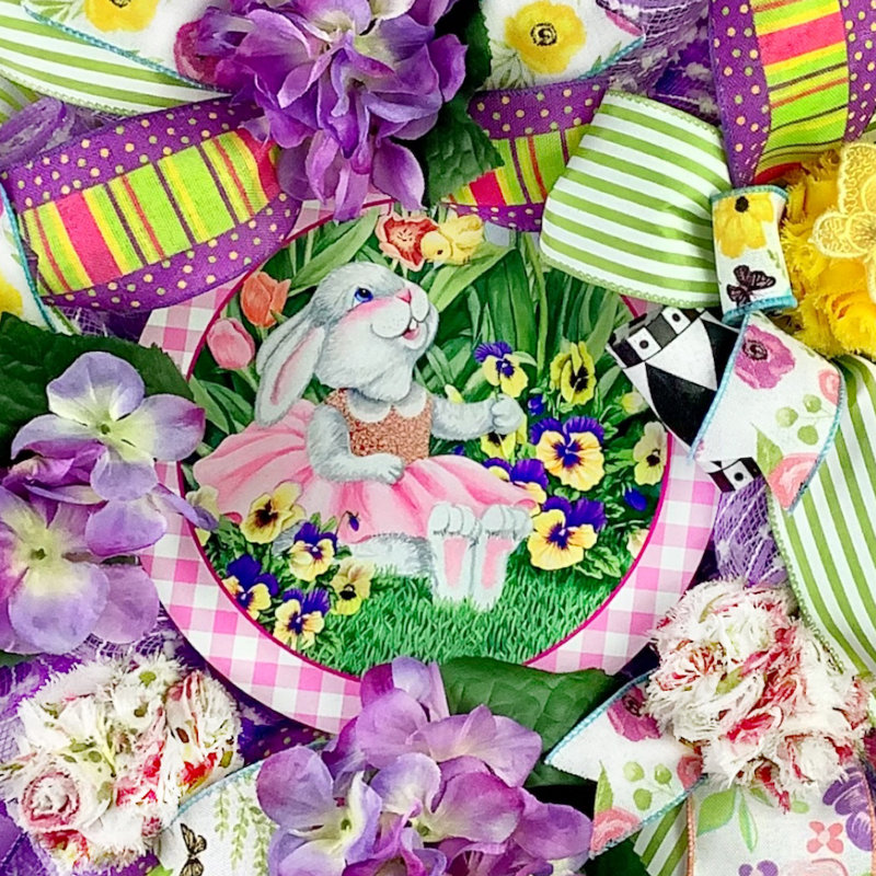 Handcrafted Faux Hydrangea 18'' Wreath