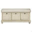 Banc Wali avec banc de rangement relevable de 44 pouces et siège rembourré blanc antique