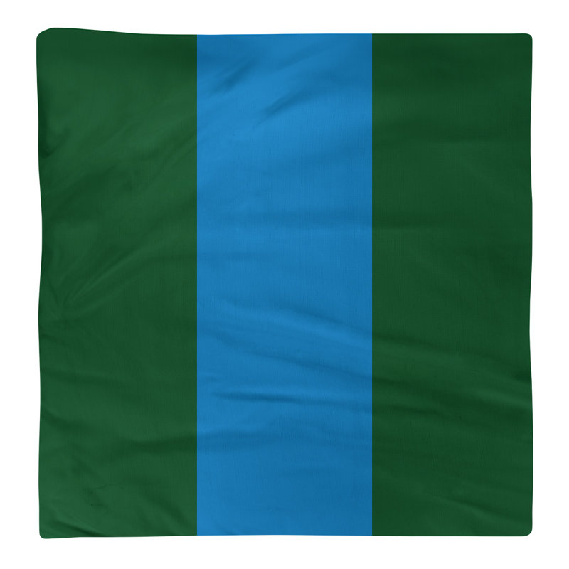 Milwaukee Striped Square Napkin, Good Land Green/Great Lakes Blue/Good Land Green, 10" W x 10" L, Polyester