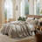 MooMee Lightweight Quilt Set 100% Washed Cotton Linen-Like Stripe Stitch Breathable All-season -114492297-114492298