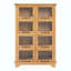 Armoire de rangement moderne avec 8 portes, vitrine