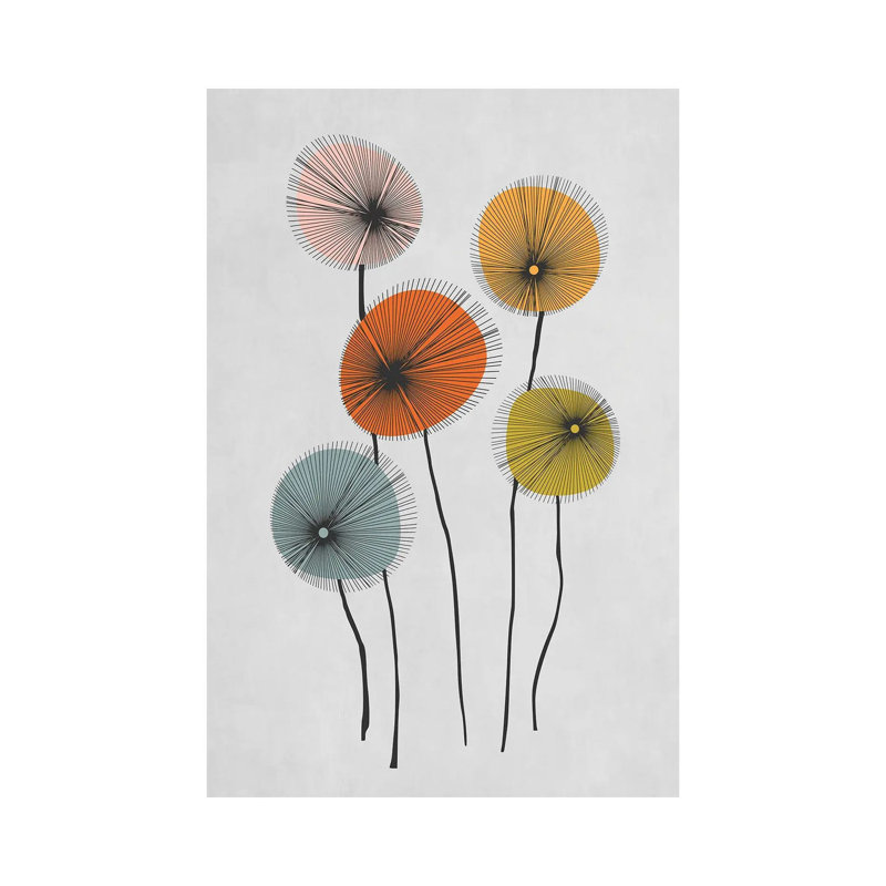 Coquelicots colorés - Giclée sur toile tendue avec châssis, H 48 po x l 32 po