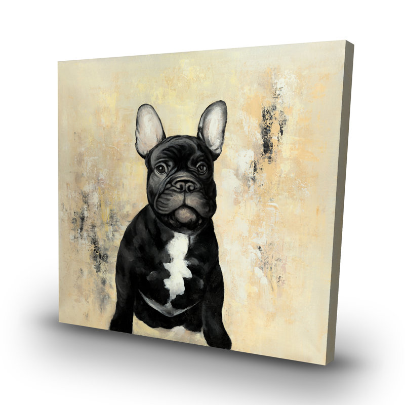 French bulldog - 32"x32" art on canvas