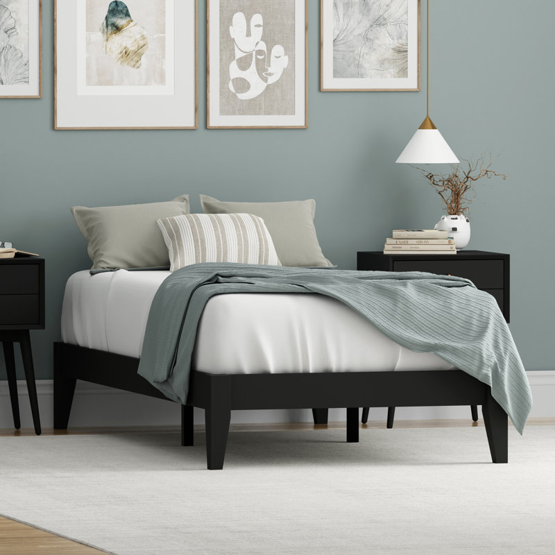 Dorothyann Solid Wood Platform Bed, King, Black