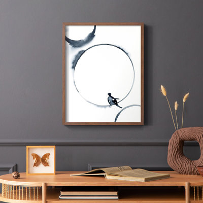 Woman in the Moon I Framed Print - Solid Wood