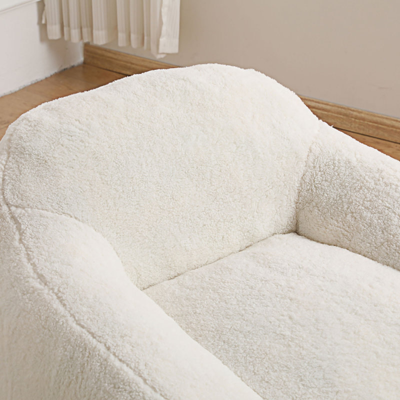 Pouf fauteuil, Ourson blanc cassé