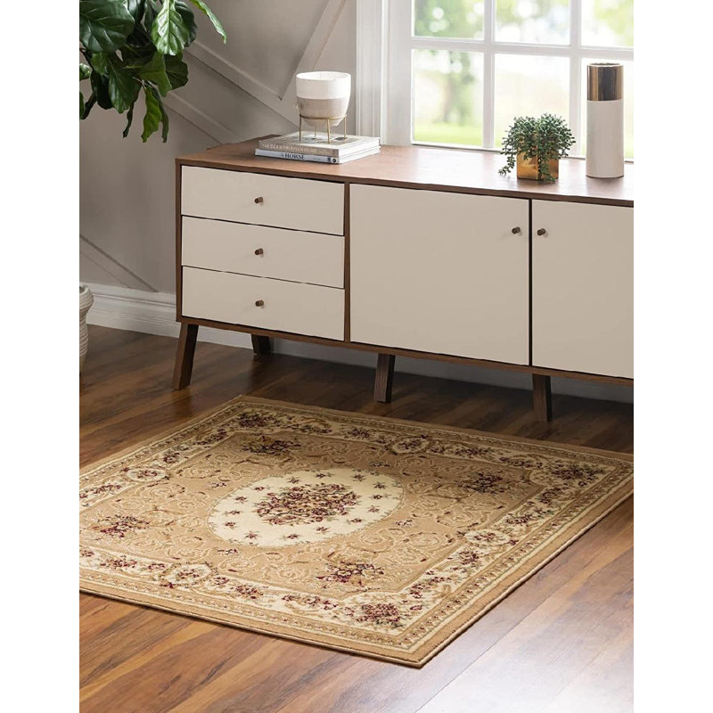 Aracelia Oriental Indoor Rug, Square 4'1"