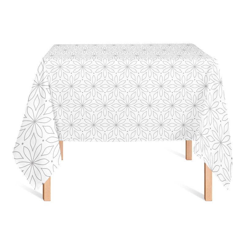 Nappe carrée en polyester à motif géométrique, gris, L 58 po x l 58 po