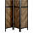 Rustic Tobacco Herringbone 3-Panel Folding Screen