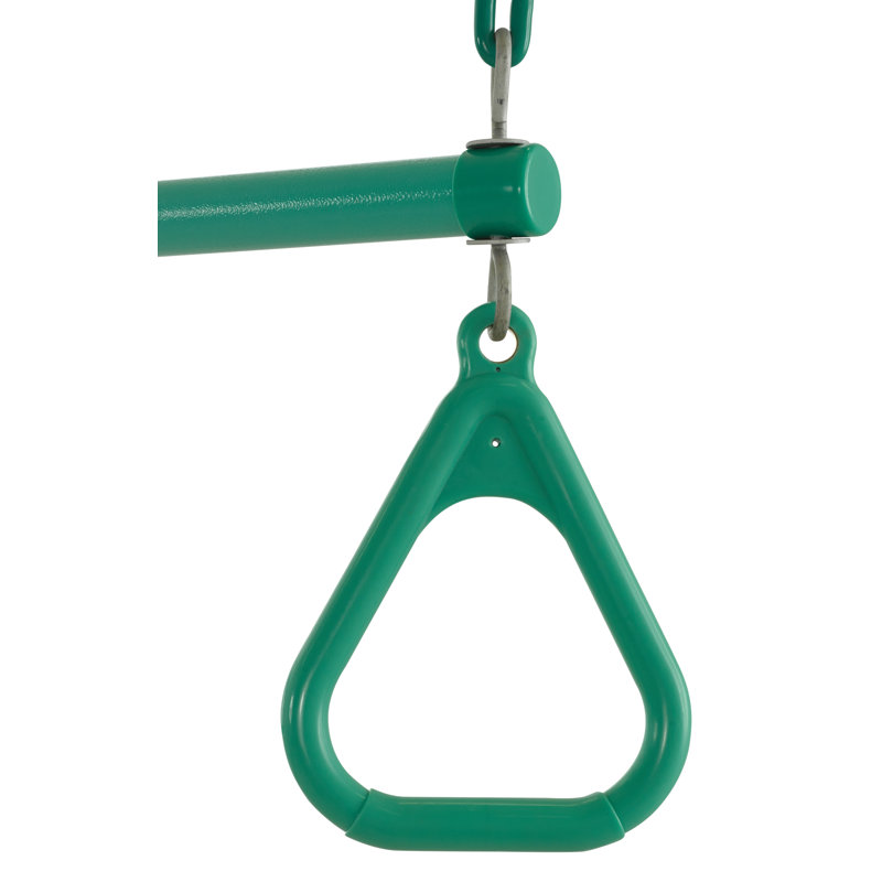 Balançoire trapèze avec chaîne recouverte de vinyle Machrus Swingan - entièrement assemblée, Vert