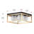 4-lamp black gold adjustable iron ceiling light