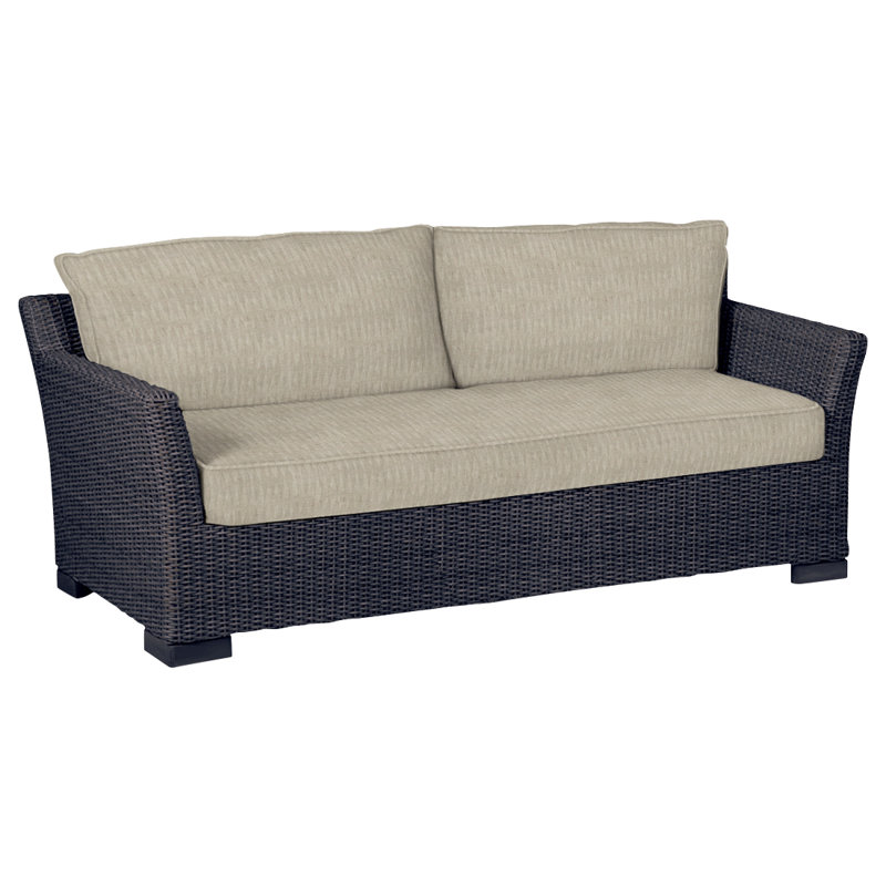 Club Woven Sofa - Black Walnut, Black Walnut, Welt, Herringbone Sand