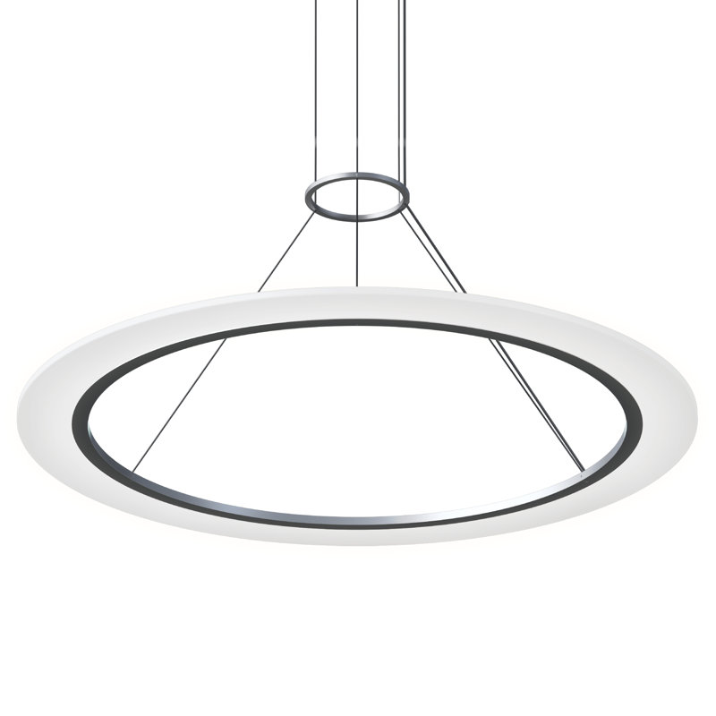 Arctic Rings 1 - Light LED Pendant, 0.5" H x 37.5" W x 37.5" D, Bright Satin