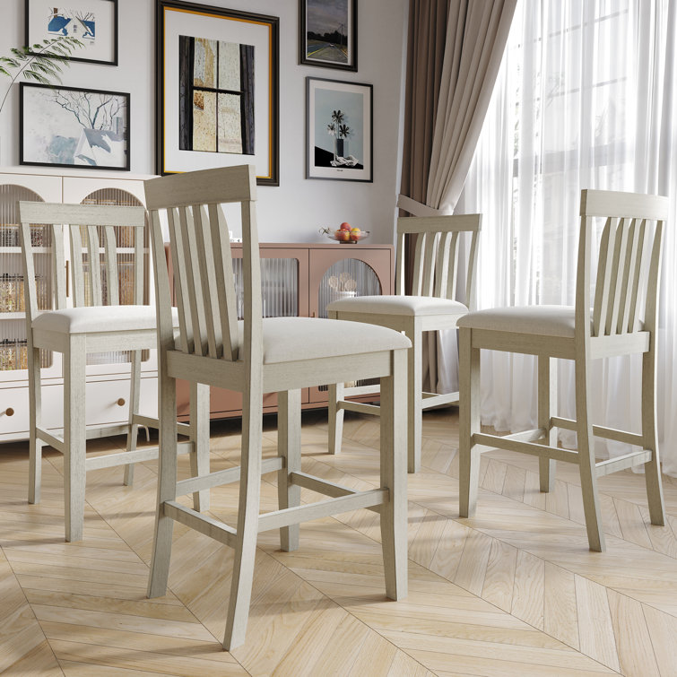 Slatted Back Counter Height Chair