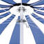 8.5' Two-Tone Canvas Pagoda Umbrella-2125149579