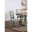 Chaises de salle à manger 2 pièces à dossier gris en tissu de style rustique gris