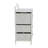 Scandinavian White Iron & Wood Four-Drawer Chest-66285879