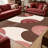 Modern Art Deco Red carpet-easy to clean, machine-washable, soft and comfortable; suitable for door mats, kitchens, living rooms, bedrooms, corridors, and laundry areas. Easy to clean, durable carpet for home decoration.-129204299